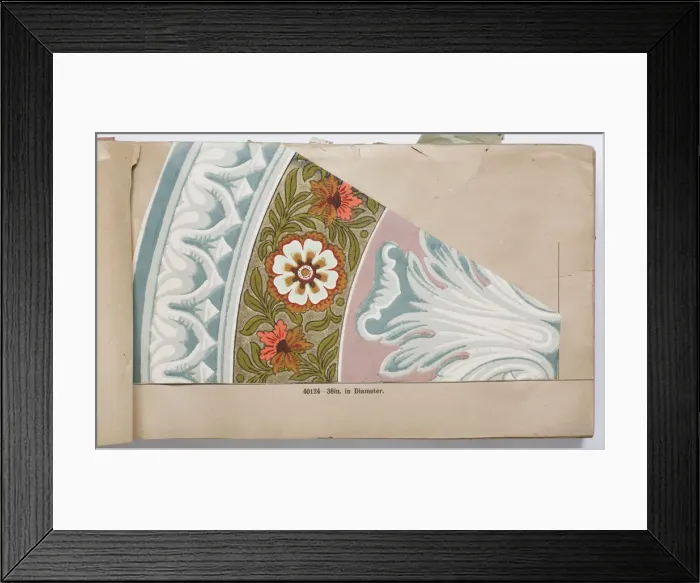 Framed Print : Page from a wallpaper sample book Framed Print : Page from a wallpaper sample book