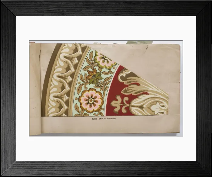 Framed Print : Page from a wallpaper sample book Framed Print : Page from a wallpaper sample book