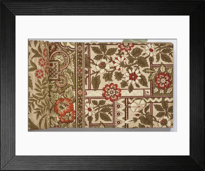 Framed Print : Page from a wallpaper sample book Framed Print : Page from a wallpaper sample book
