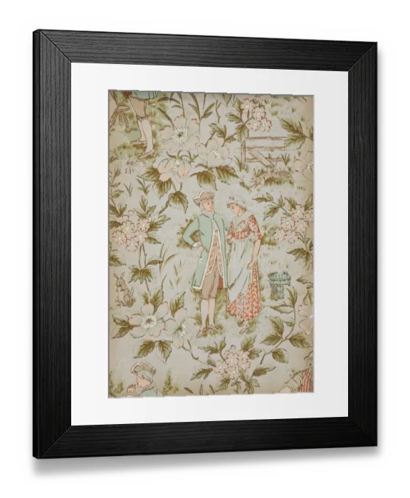 Framed Print : Cropped page from a wallpaper sample book Framed Print : Cropped page from a wallpaper sample book
