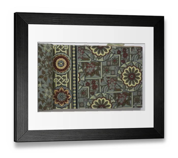 Framed Print : Page from a wallpaper sample book Framed Print : Page from a wallpaper sample book