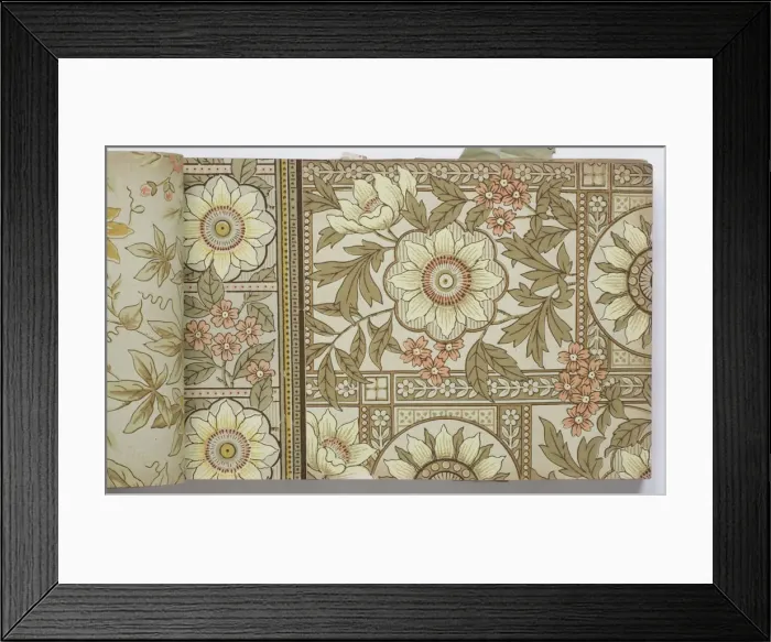 Framed Print : Page from a wallpaper sample book Framed Print : Page from a wallpaper sample book