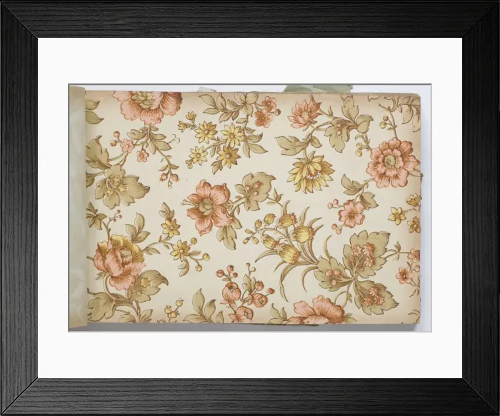 Framed Print : Page from a wallpaper sample book Framed Print : Page from a wallpaper sample book