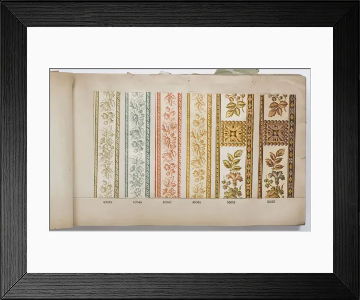 Framed Print : Page from a wallpaper sample book Framed Print : Page from a wallpaper sample book