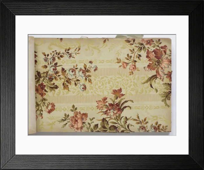 Framed Print : Page from a wallpaper sample book Framed Print : Page from a wallpaper sample book