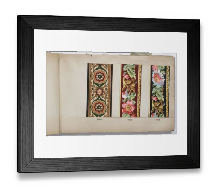Framed Print : Page from a wallpaper sample book Framed Print : Page from a wallpaper sample book