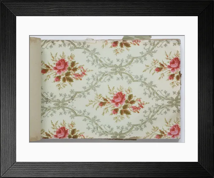 Framed Print : Page from a wallpaper sample book Framed Print : Page from a wallpaper sample book