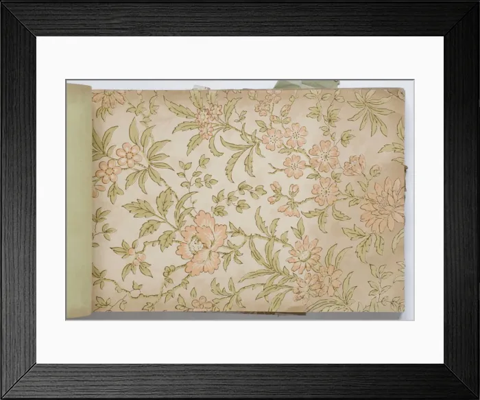 Framed Print : Page from a wallpaper sample book Framed Print : Page from a wallpaper sample book