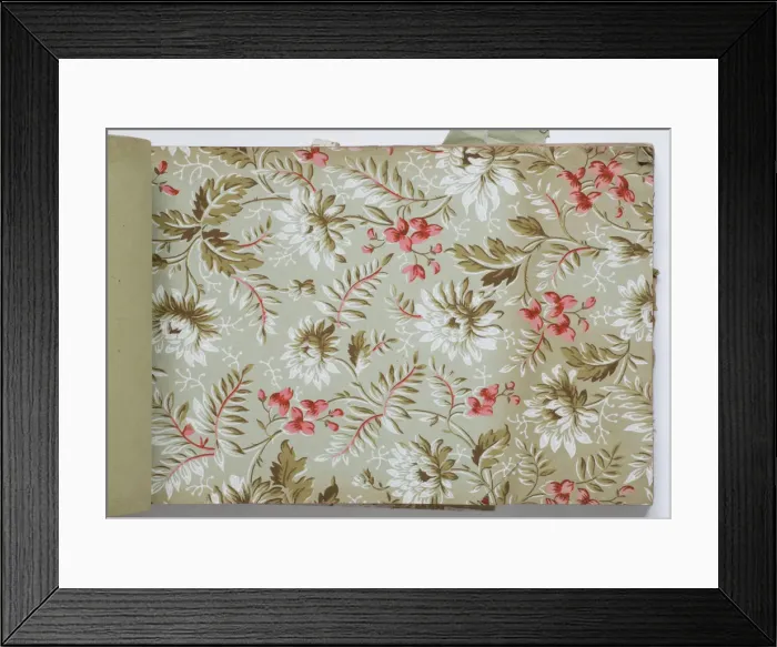 Framed Print : Page from a wallpaper sample book Framed Print : Page from a wallpaper sample book