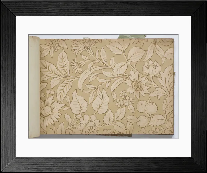 Framed Print : Page from a wallpaper sample book Framed Print : Page from a wallpaper sample book