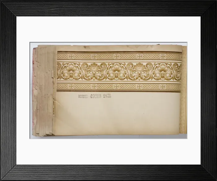 Framed Print : Page from a wallpaper sample book Framed Print : Page from a wallpaper sample book