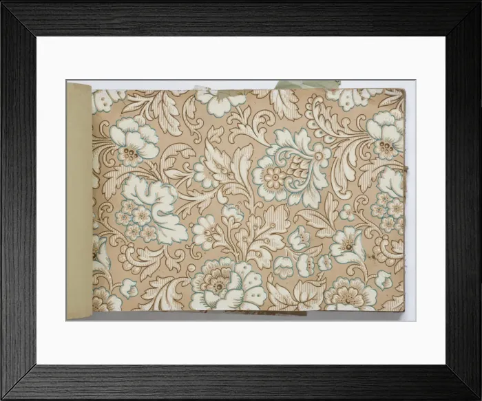Framed Print : Page from a wallpaper sample book Framed Print : Page from a wallpaper sample book