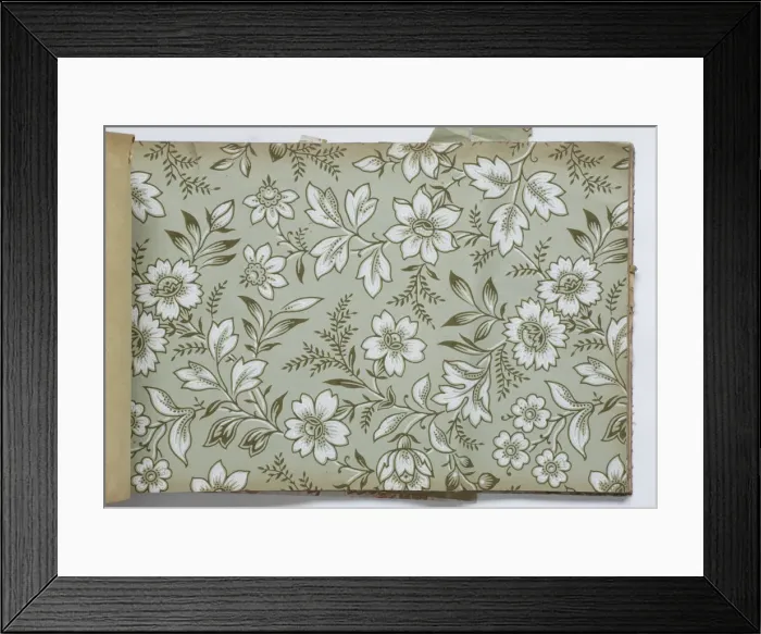 Framed Print : Page from a wallpaper sample book Framed Print : Page from a wallpaper sample book