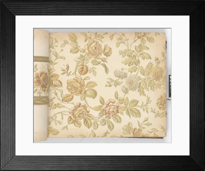 Framed Print : Page from New Artistic Wall Papers