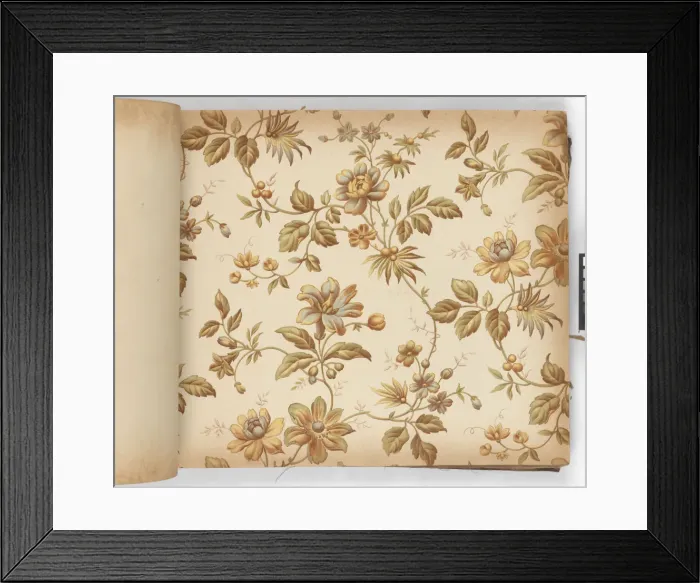 Framed Print : Page from New Artistic Wall Papers