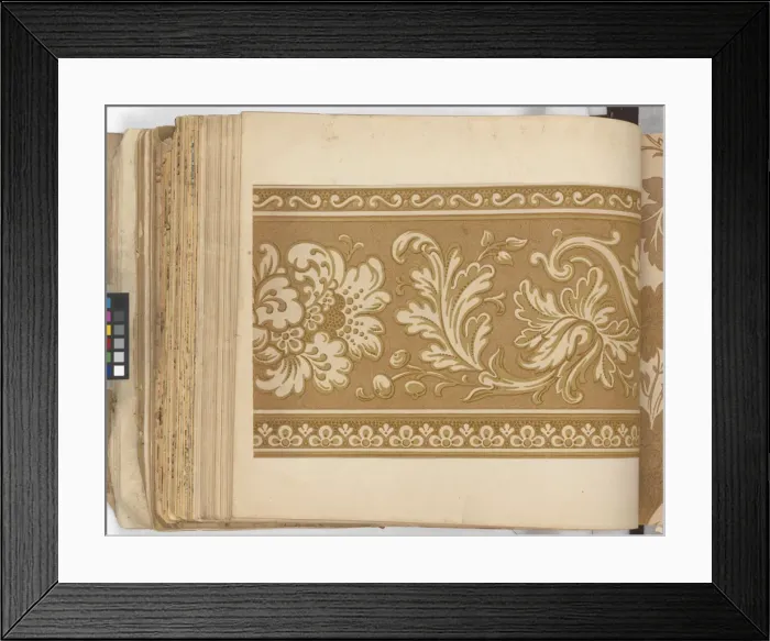 Framed Print : Page from New Artistic Wall Papers