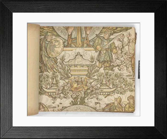 Framed Print : Page from New Artistic Wall Papers Framed Print : Page from New Artistic Wall Papers