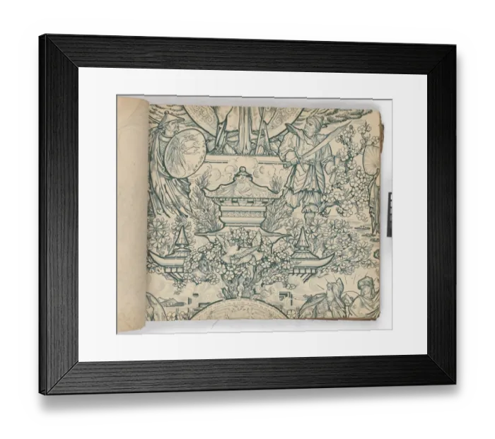 Framed Print : Page from New Artistic Wall Papers Framed Print : Page from New Artistic Wall Papers