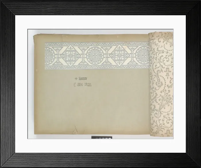 Framed Print : Page from New Artistic Wall Papers