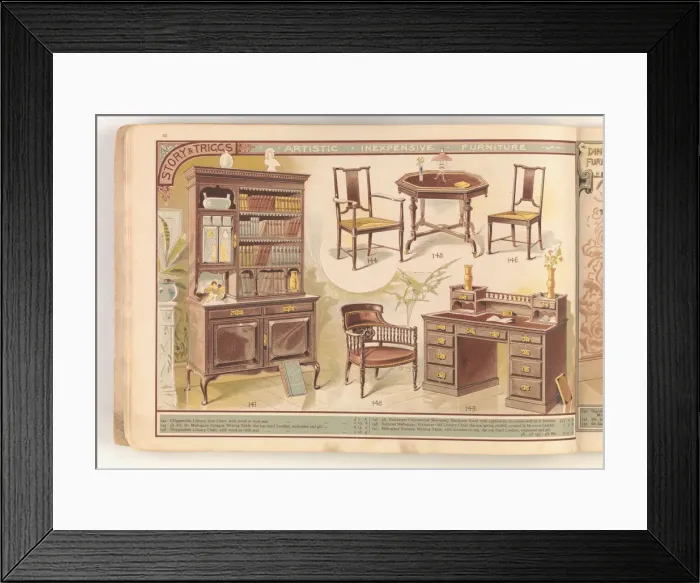 Framed Print : Page from Useful Artistic Furniture Framed Print : Page from Useful Artistic Furniture
