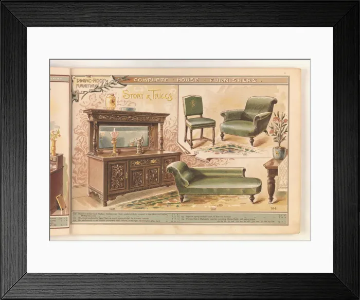 Framed Print : Page from Useful Artistic Furniture Framed Print : Page from Useful Artistic Furniture