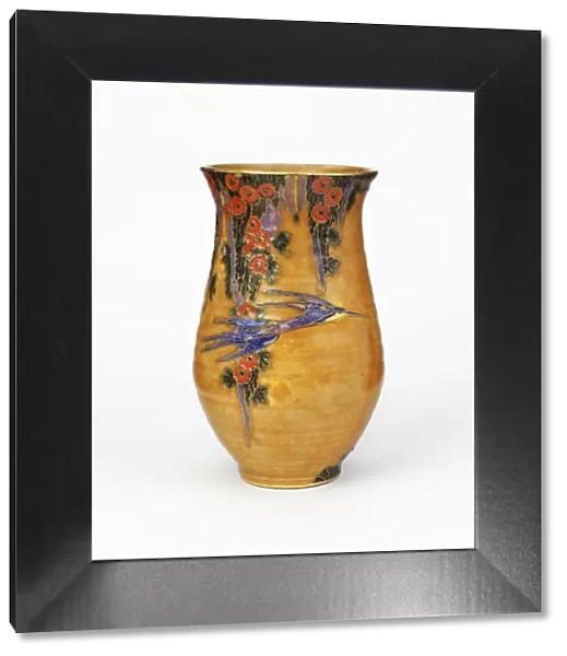 Glazed earthenware vase