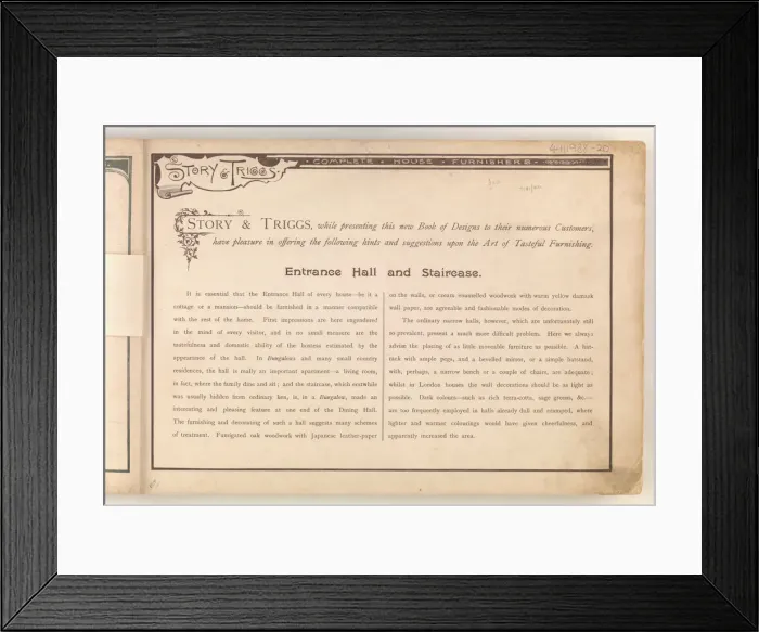 Framed Print : Page from Useful Artistic Furniture Framed Print : Page from Useful Artistic Furniture