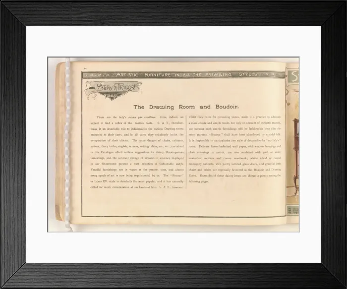 Framed Print : Page from Useful Artistic Furniture Framed Print : Page from Useful Artistic Furniture
