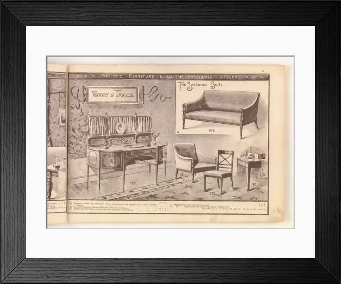 Framed Print : Page from Useful Artistic Furniture Framed Print : Page from Useful Artistic Furniture