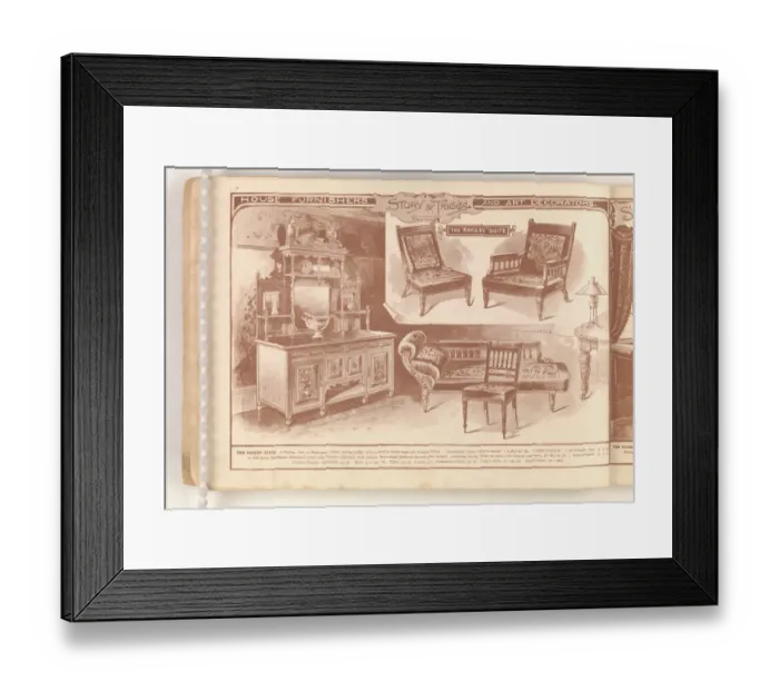 Framed Print : Page from Useful Artistic Furniture Framed Print : Page from Useful Artistic Furniture