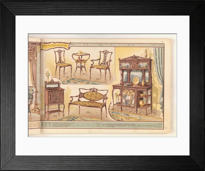 Framed Print : Page from Useful Artistic Furniture Framed Print : Page from Useful Artistic Furniture