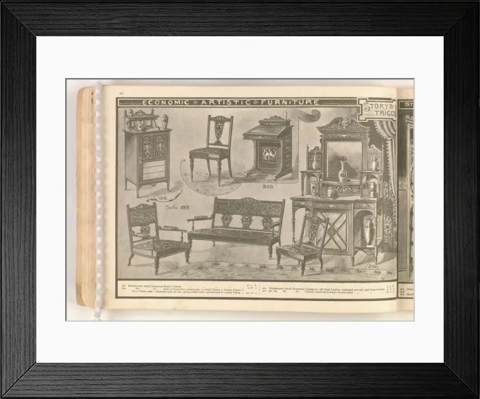 Framed Print : Page from Useful Artistic Furniture Framed Print : Page from Useful Artistic Furniture