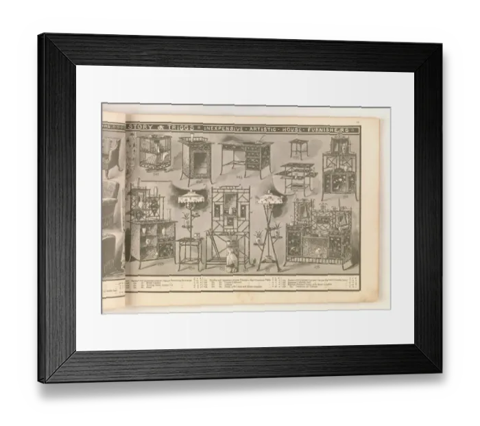 Framed Print : Page from Useful Artistic Furniture Framed Print : Page from Useful Artistic Furniture