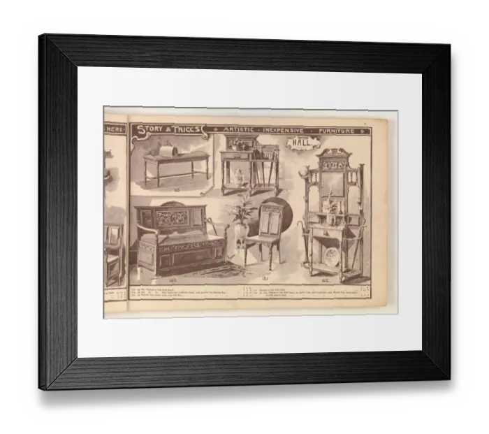 Framed Print : Page from Useful Artistic Furniture Framed Print : Page from Useful Artistic Furniture