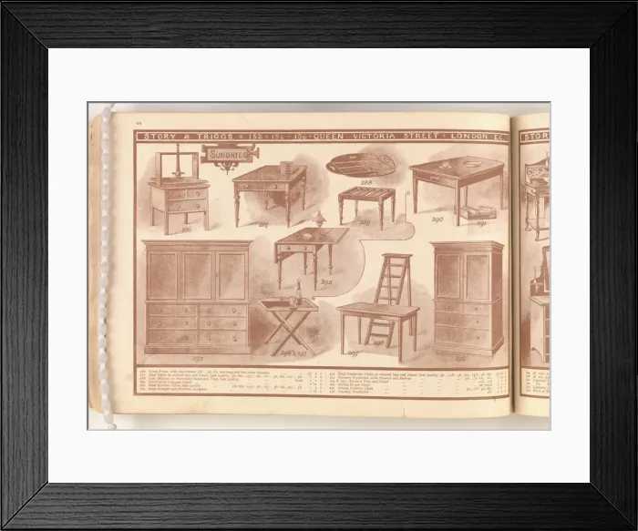 Framed Print : Page from Useful Artistic Furniture Framed Print : Page from Useful Artistic Furniture