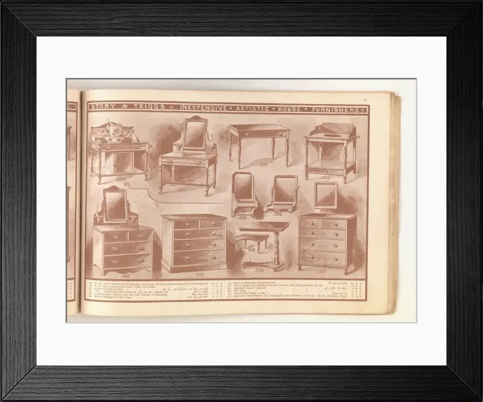 Framed Print : Page from Useful Artistic Furniture Framed Print : Page from Useful Artistic Furniture