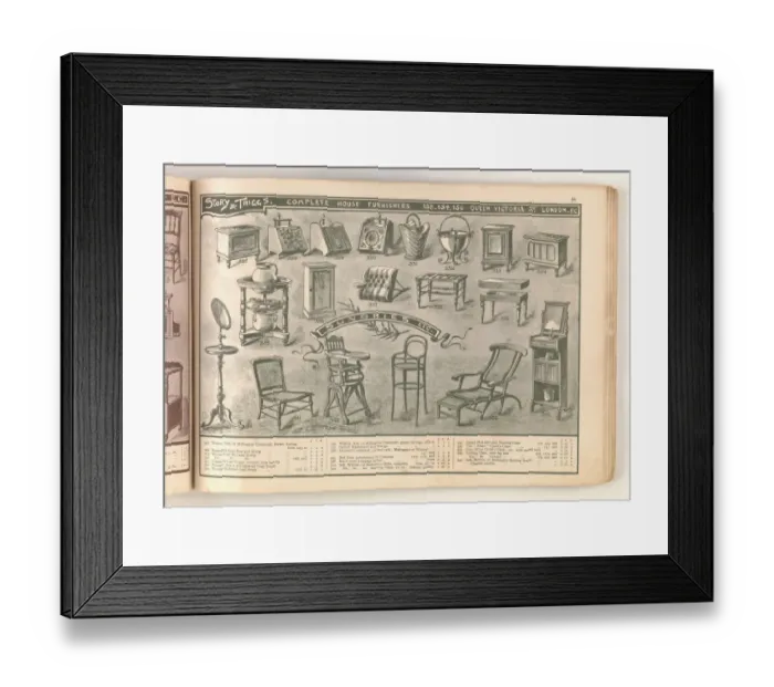 Framed Print : Page from Useful Artistic Furniture Framed Print : Page from Useful Artistic Furniture