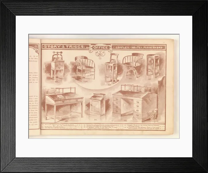 Framed Print : Page from Useful Artistic Furniture Framed Print : Page from Useful Artistic Furniture