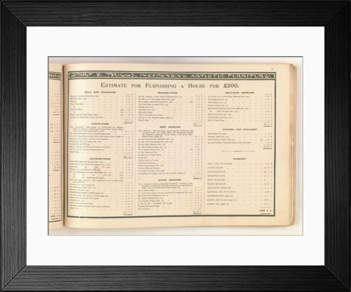 Framed Print : Page from Useful Artistic Furniture Framed Print : Page from Useful Artistic Furniture