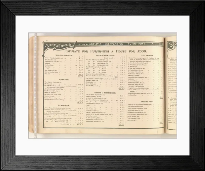 Framed Print : Page from Useful Artistic Furniture Framed Print : Page from Useful Artistic Furniture