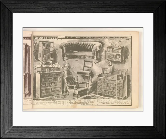 Framed Print : Page from Useful Artistic Furniture Framed Print : Page from Useful Artistic Furniture