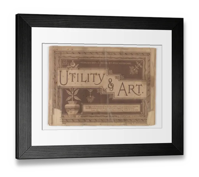 Framed Print : Front cover of Utility and Art Framed Print : Front cover of Utility and Art
