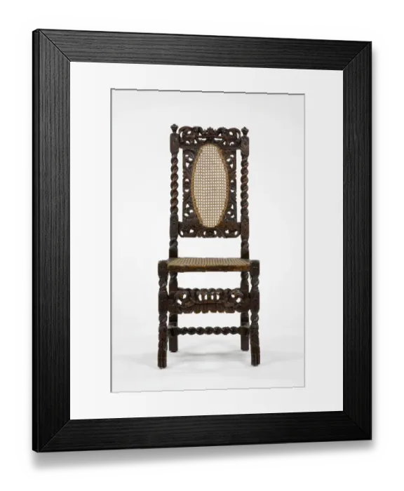 Framed Print : Caned chair Framed Print : Caned chair