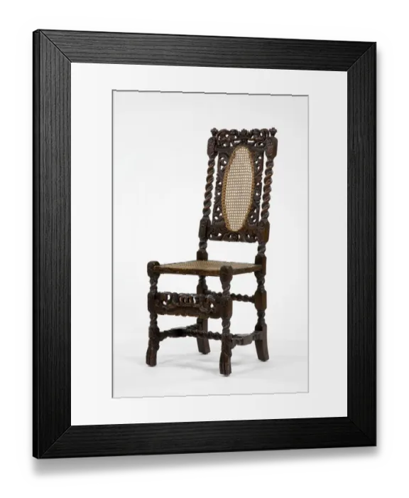 Framed Print : Caned chair Framed Print : Caned chair