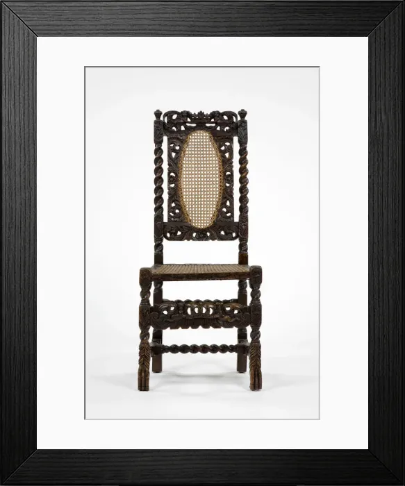 Framed Print : Caned chair Framed Print : Caned chair