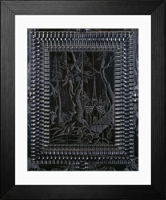 Framed Print : Cabinet on stand, detail Framed Print : Cabinet on stand, detail