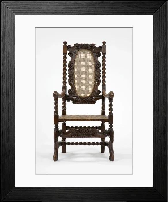 Framed Print : Caned armchair Framed Print : Caned armchair