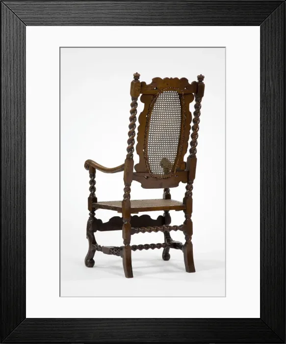 Framed Print : Caned armchair Framed Print : Caned armchair