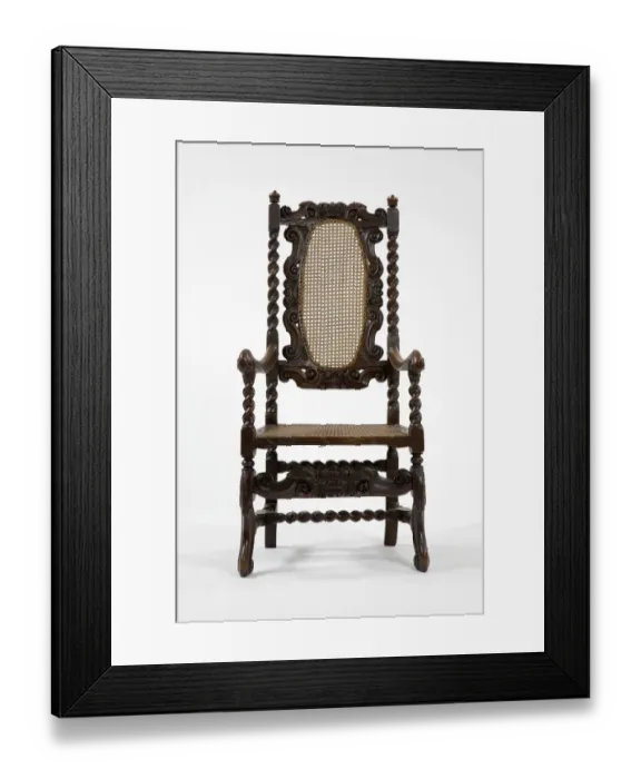 Framed Print : Caned armchair Framed Print : Caned armchair