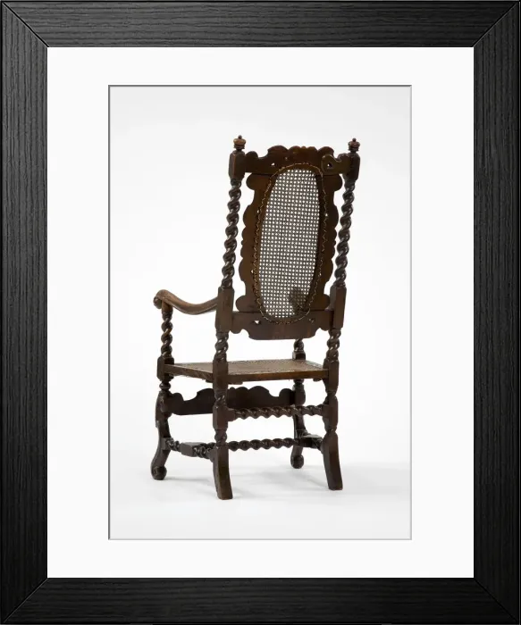 Framed Print : Caned armchair Framed Print : Caned armchair
